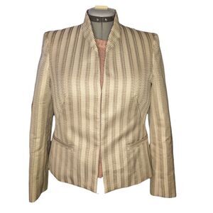 Women's Jones New York Beige Striped Lightweight Blazer, Size 8